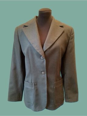 Womens Wool Blazer Giorgio Sant Angelo Olive Green Jacket Sz S